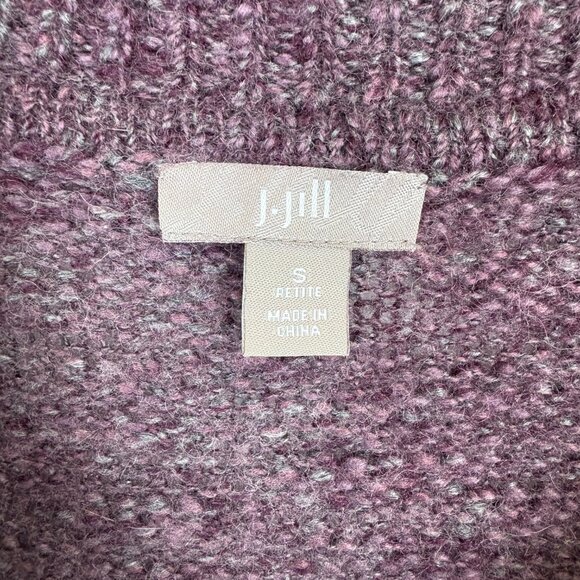 J Jill  Purple Heather Alpaca Wool Sweater Small - Picture 4 of 7